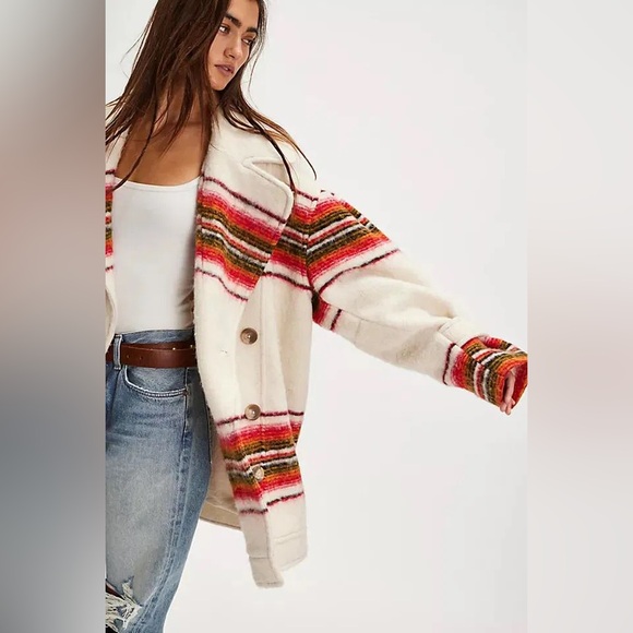 Free People Henri Wool Stripe Coat - Picture 17 of 17